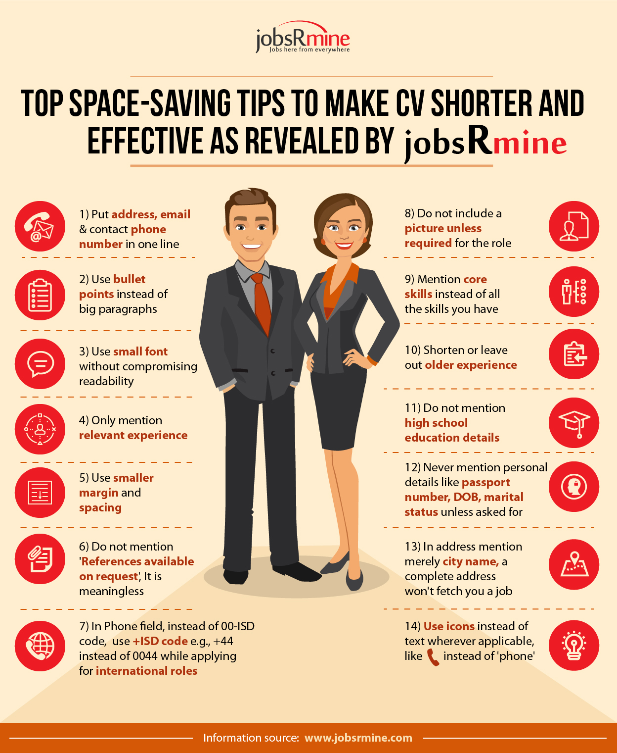 Download Tips to make CV shorter for free, by clicking download button